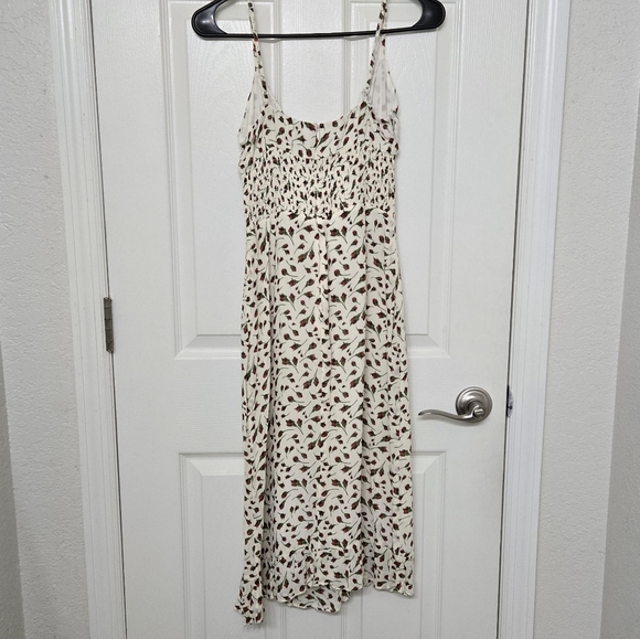 Reformation Genie Midi Dress Marion Rose Print White Red 4 - Picture 8 of 12